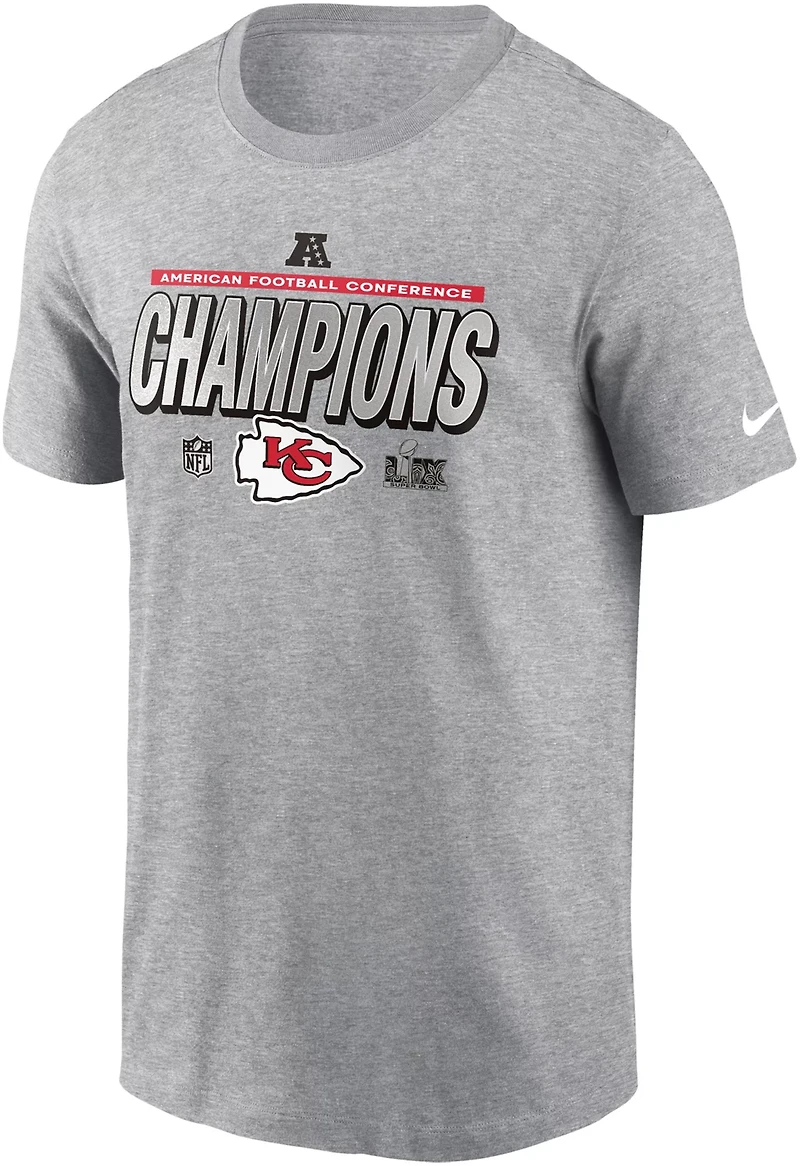 Nike Men's Kansas City Chiefs 2024-2025 Conference Champions Trophy Collection Short Sleeve T-Shirt