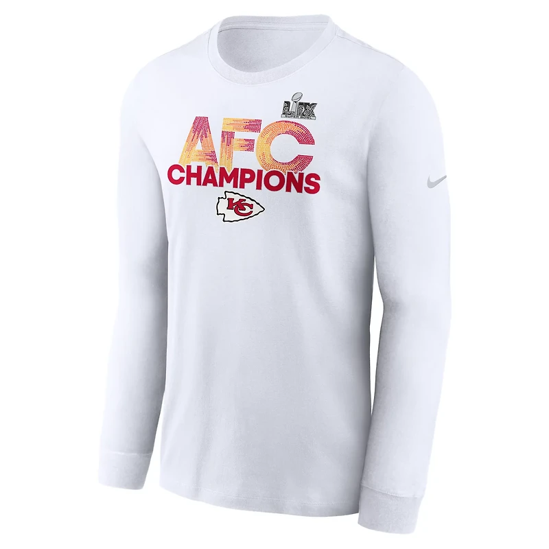 Nike Men's Kansas City Chiefs 2024-2025 Conference Champions Supplemental Long Sleeve T-Shirt