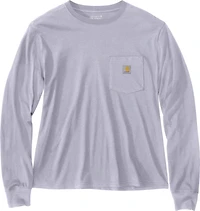 Carhartt Women's Loose Fit Lightweight Pocket Crewneck Long Sleeve T-shirt