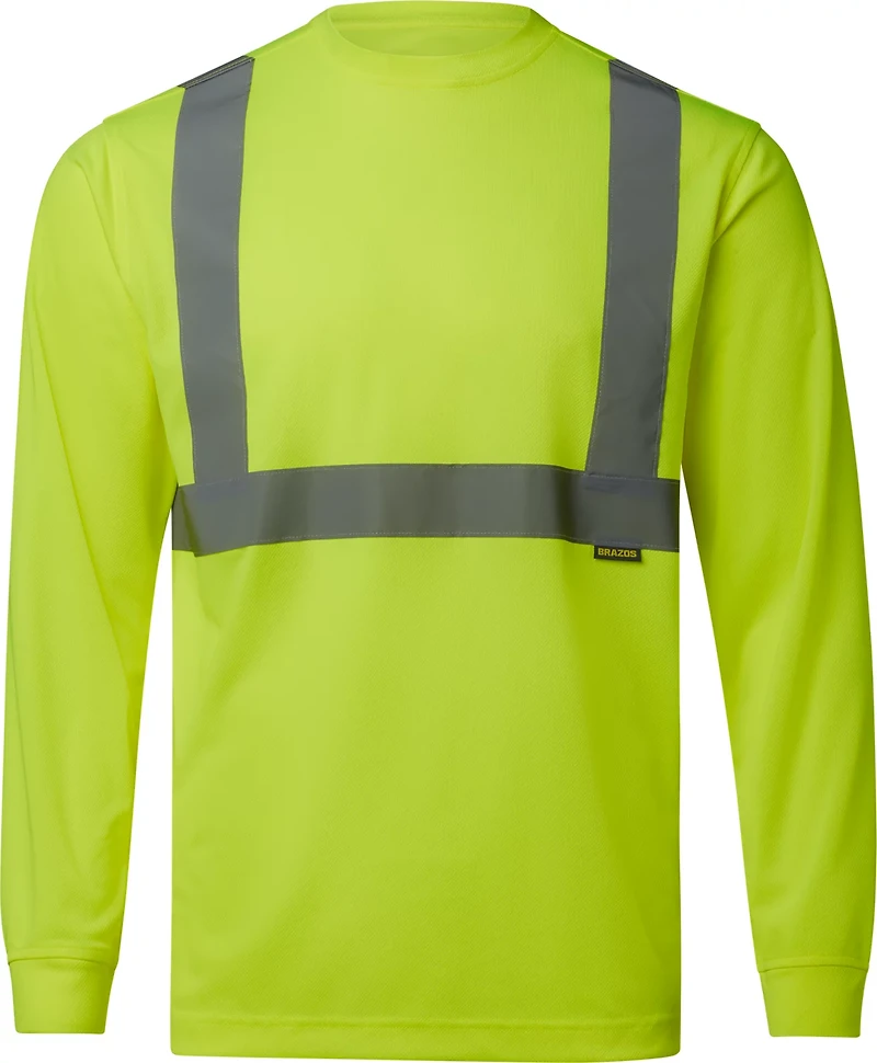 Brazos Men's Hi-Vis Long Sleeve Crew T-shirt