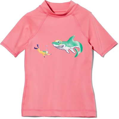 O'Rageous Boys' PS Shark Graphic Short Sleeve Rash Guard