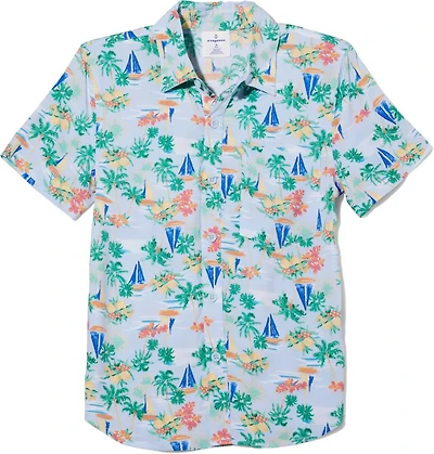 O'Rageous Boys' - Toile Short Sleeve Cabana Swim Top