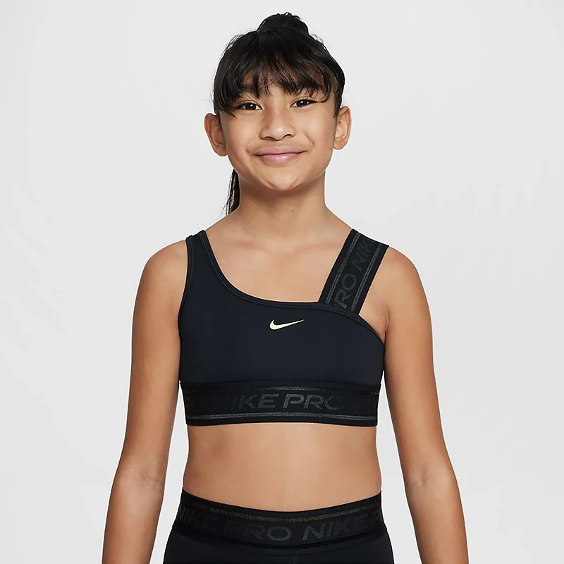 Nike Girls' Pro Swoosh Asymmetrical Sports Bra