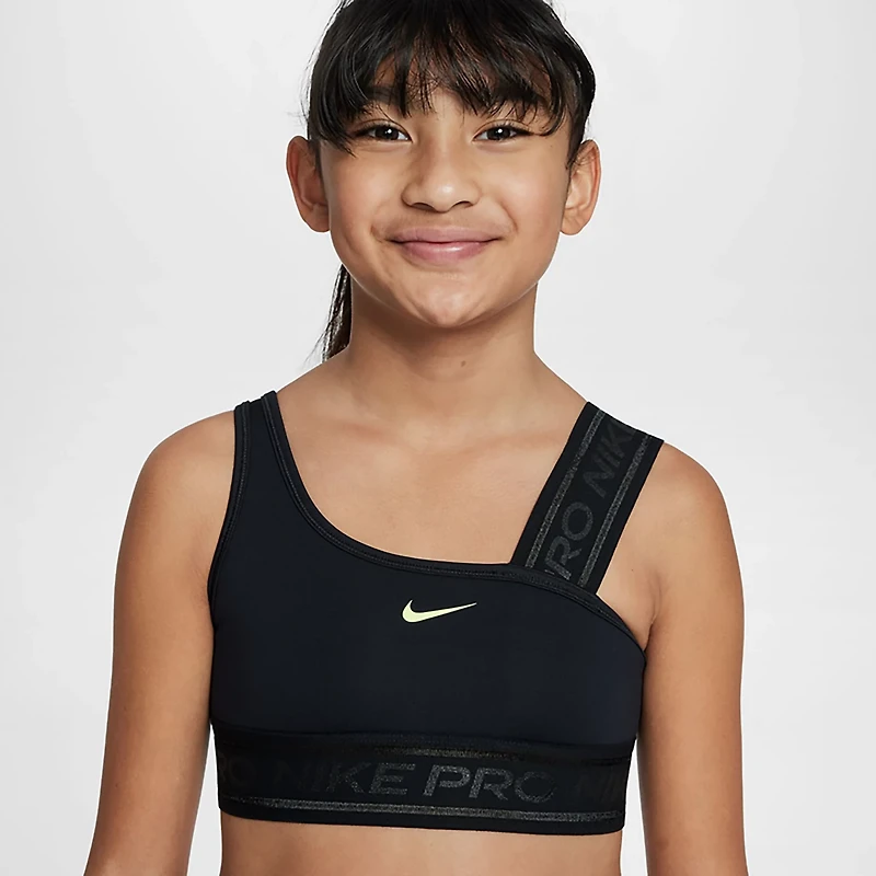 Nike Girls' Pro Swoosh Asymmetrical Sports Bra