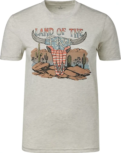 Academy Sports + Outdoors Women's Americana Land Of The Free Cactus T-shirt