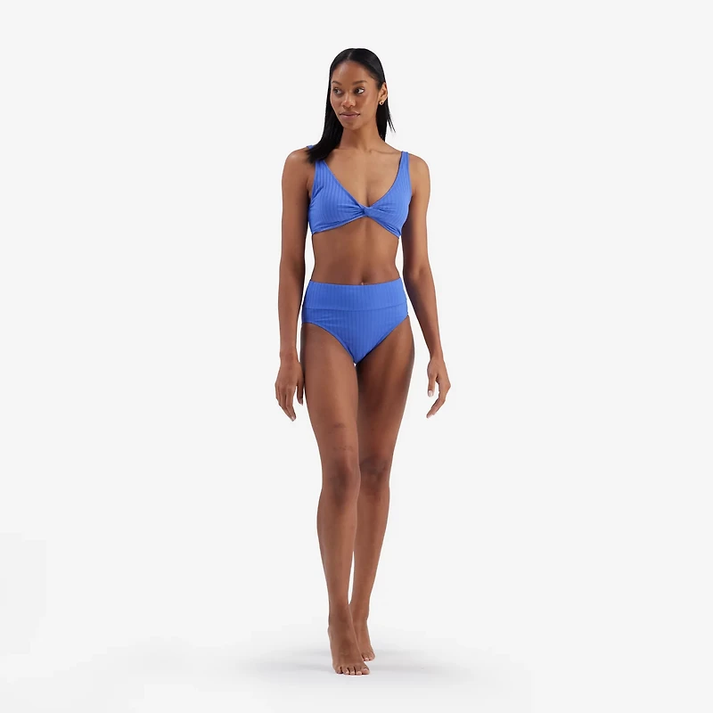 Freely Women's Clean Lines Banded High Waist Swim Briefs