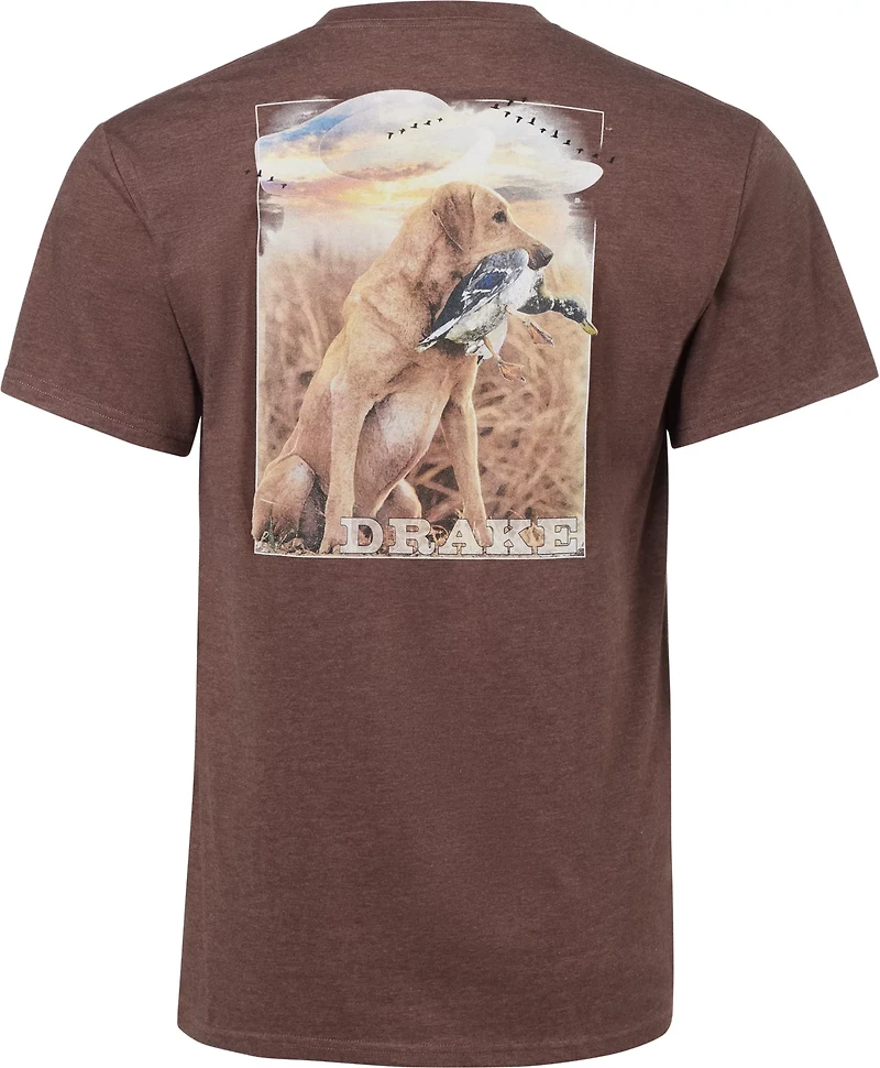 DRAKE WATERFOWL SUNSET DOG DUCK T-SHIRT