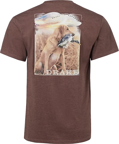 DRAKE WATERFOWL SUNSET DOG DUCK T-SHIRT