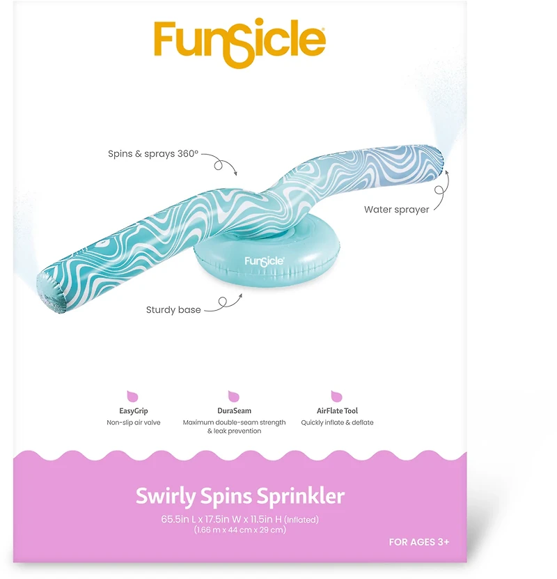 Funsicle Swirly Spins 5.5 ft Sprinkler