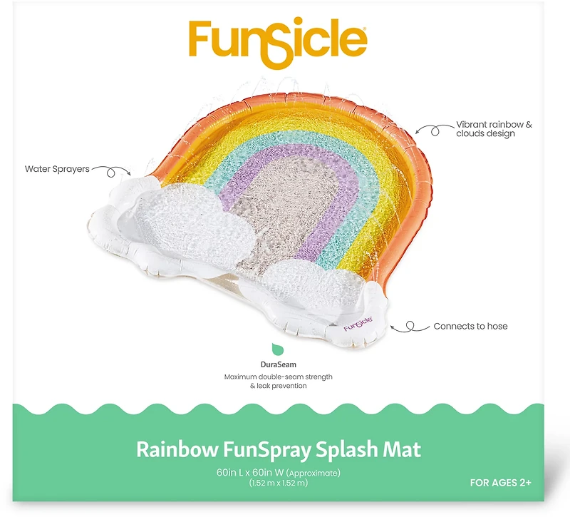 Funsicle Rainbow FunSpray 5 ft Splash Mat