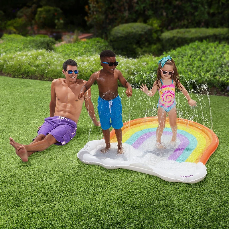 Funsicle Rainbow FunSpray 5 ft Splash Mat