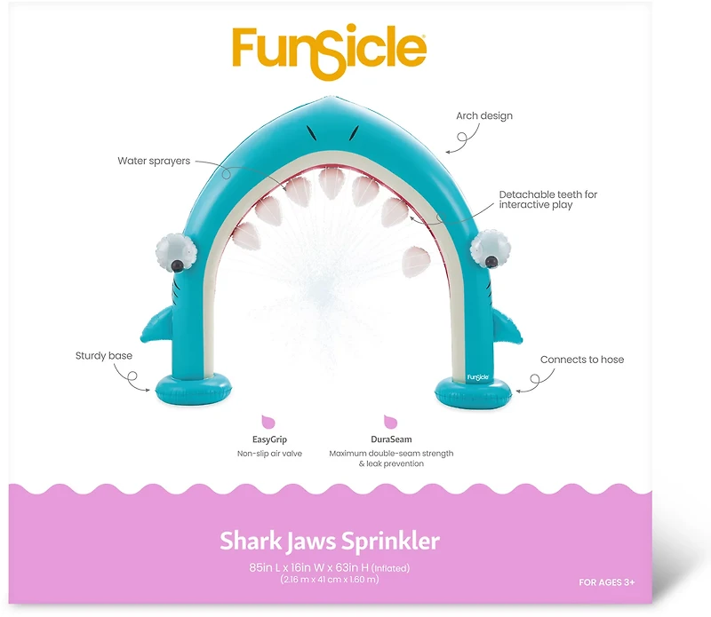 Funsicle Shark Jaws 7 ft Sprinkler