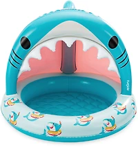 Funsicle Smiley Shark 3.3 ft Inflatable Shaded Pool