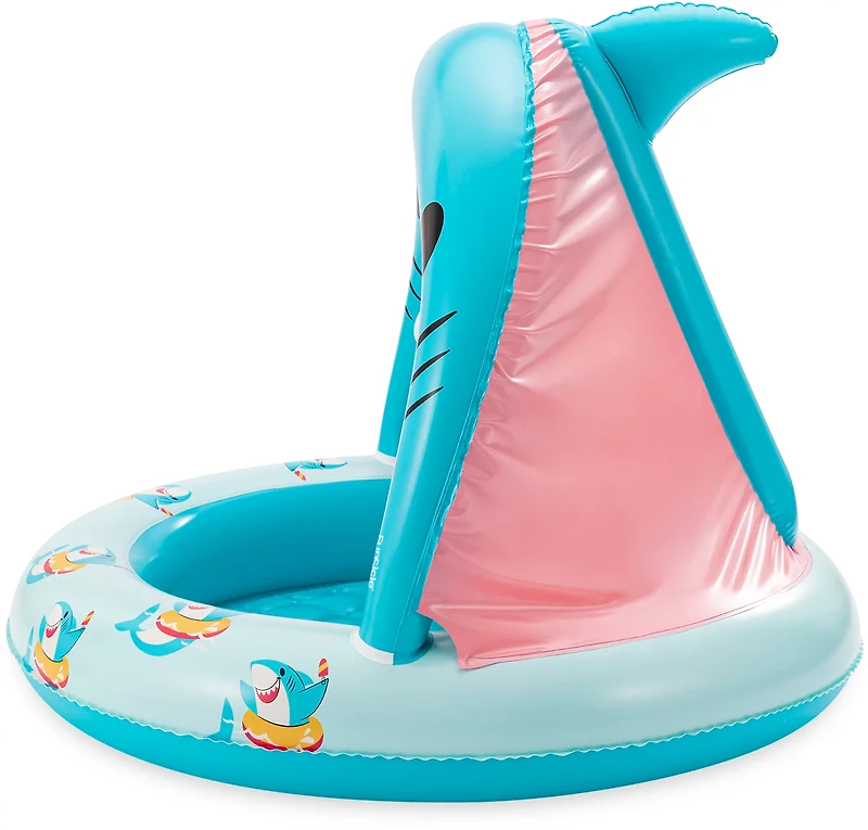Funsicle Smiley Shark 3.3 ft Inflatable Shaded Pool