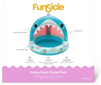 Funsicle Smiley Shark 3.3 ft Inflatable Shaded Pool