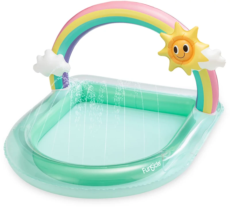 Funsicle Sunny Rainbow Arch Play 'n Spray 4.7 ft Inflatable Kids' Pool