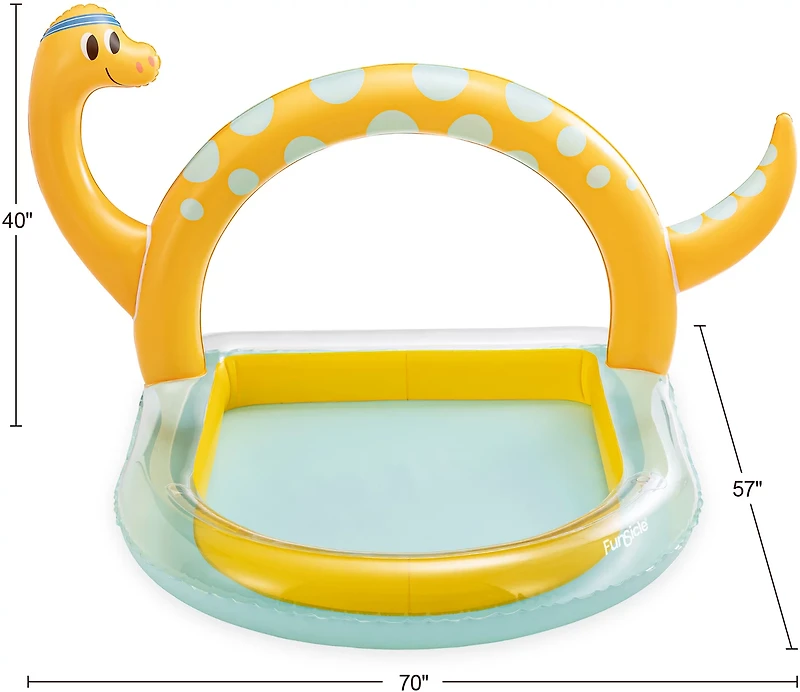 Funsicle Dino Arch Play 'n Spray 4.7 ft Inflatable Pool