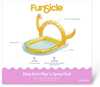 Funsicle Dino Arch Play 'n Spray 4.7 ft Inflatable Pool
