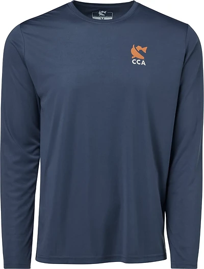 CCA Men's Keepin' It Coastal Fishing Rods Long Sleeve Performance T-shirt