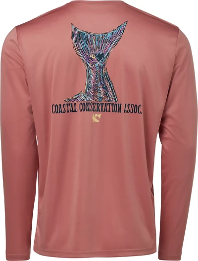 CCA Men's Painted Redfish Long Sleeve Performance T-shirt