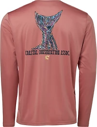CCA Men's Painted Redfish Long Sleeve Performance T-shirt