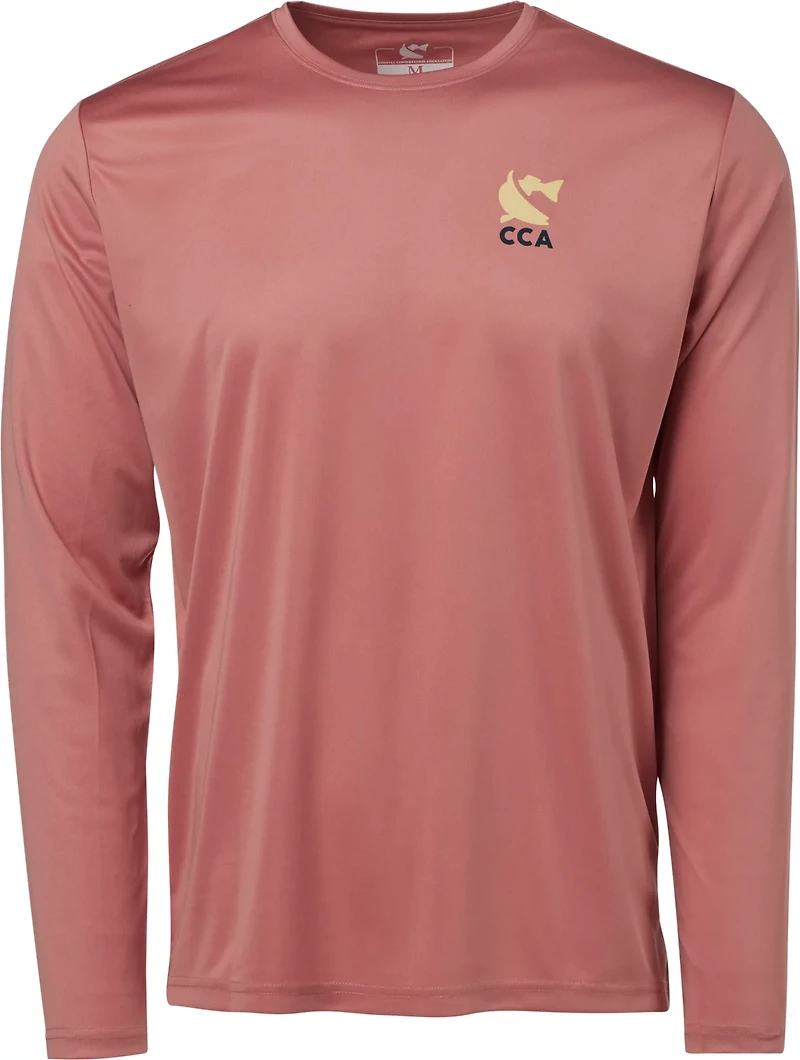 CCA Men's Painted Redfish Long Sleeve Performance T-shirt