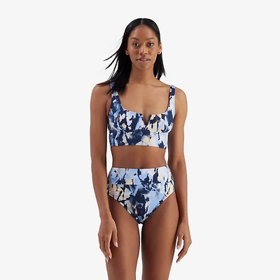 Freely Women's Wild Spots V Wire Cropped Swim Tankini