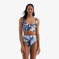 Freely Women's Wild Spots V Wire Cropped Swim Tankini