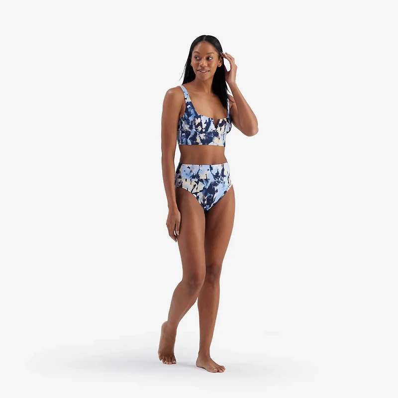 Freely Women's Wild Spots Banded High Waist Swim Briefs