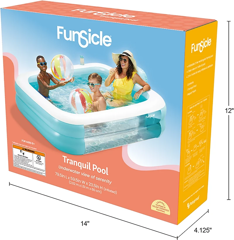Funsicle Tranquil 6 ft Inflatable Kids' Pool