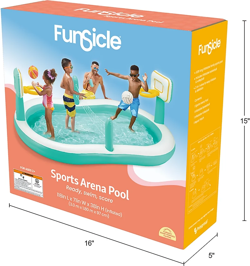 Funsicle Sports Arena 9.8 ft Inflatable Pool
