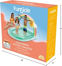 Funsicle Sunny Rainbow Arch Play 'n Spray 4.7 ft Inflatable Kids' Pool