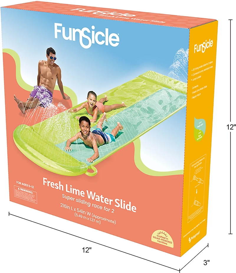 Funsicle Fresh Lime 2-Lane 18 ft Water Slide