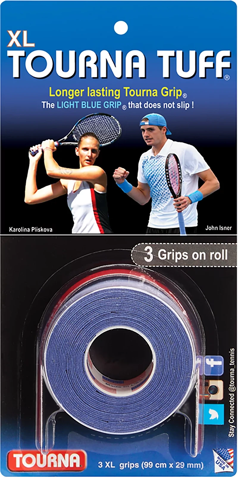 Tourna Tuff XL Tennis Grips 3-Pack