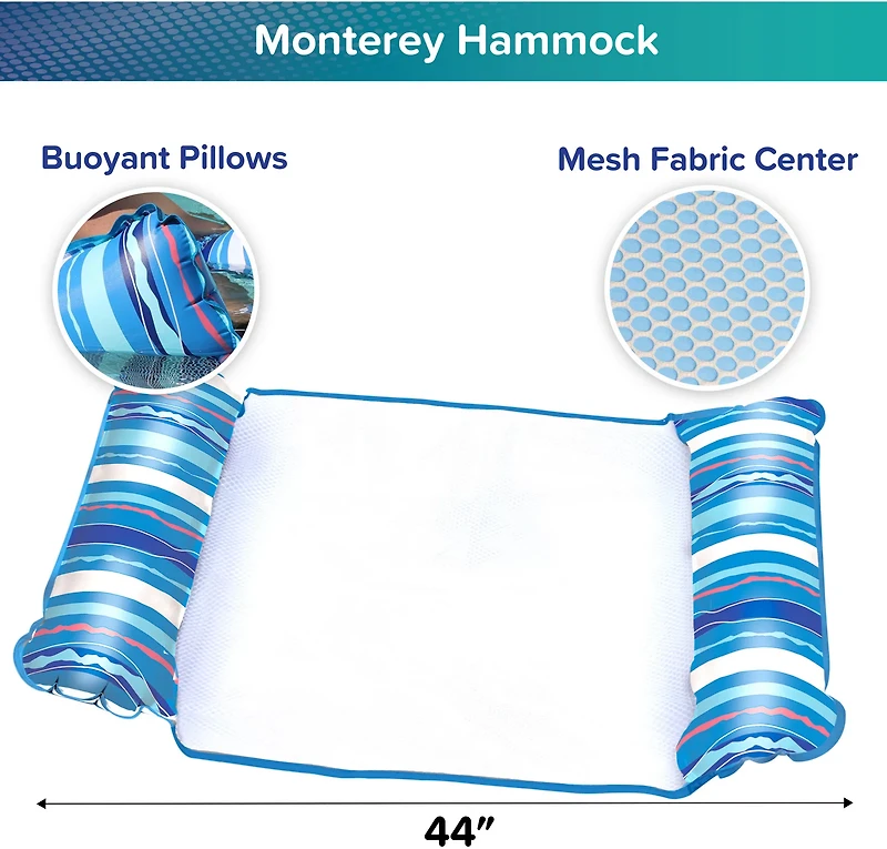 Aqua-Leisure 4-in-1 Monterey Striped Pool Hammock