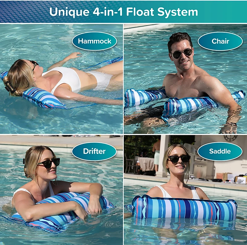 Aqua-Leisure 4-in-1 Monterey Striped Pool Hammock