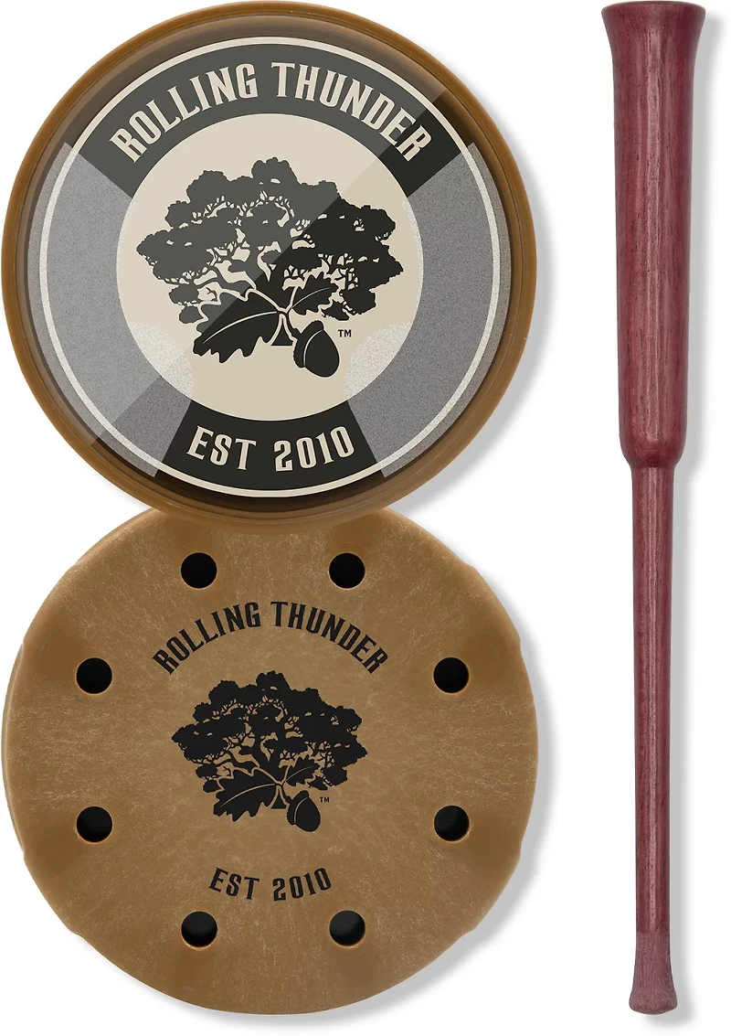 Rolling Thunder Thunderdome Crystal Pot Call with Purpleheart Striker