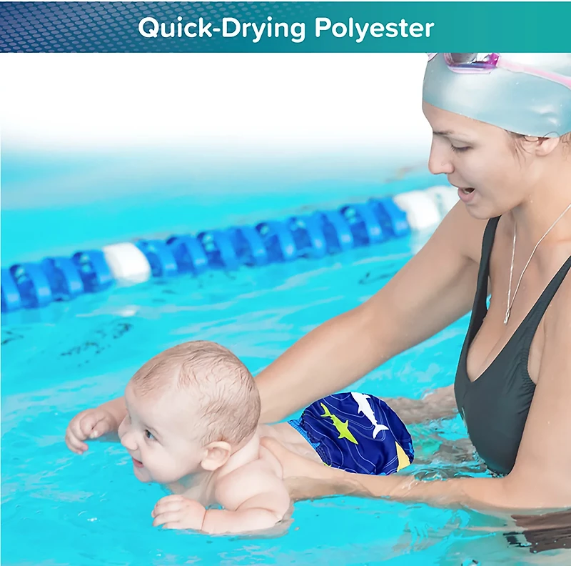 Aqua-Leisure Kids' SplashGuard Shark Reusable Swim Diaper