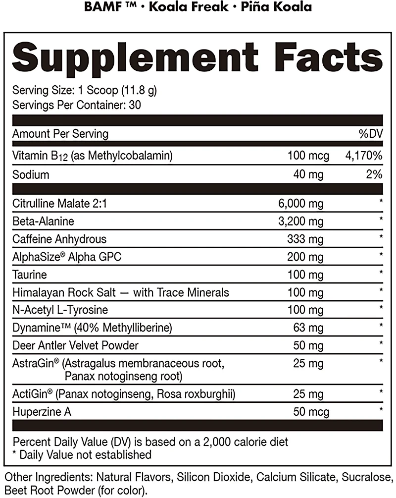 Bucked Up BAMF Pre-Workout Supplement