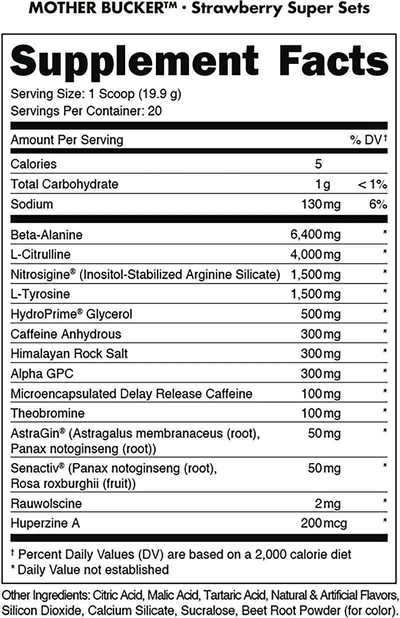Bucked Up MOTHER BUCKER PreWorkout Supplement