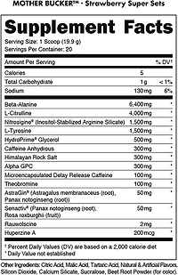 Bucked Up MOTHER BUCKER PreWorkout Supplement