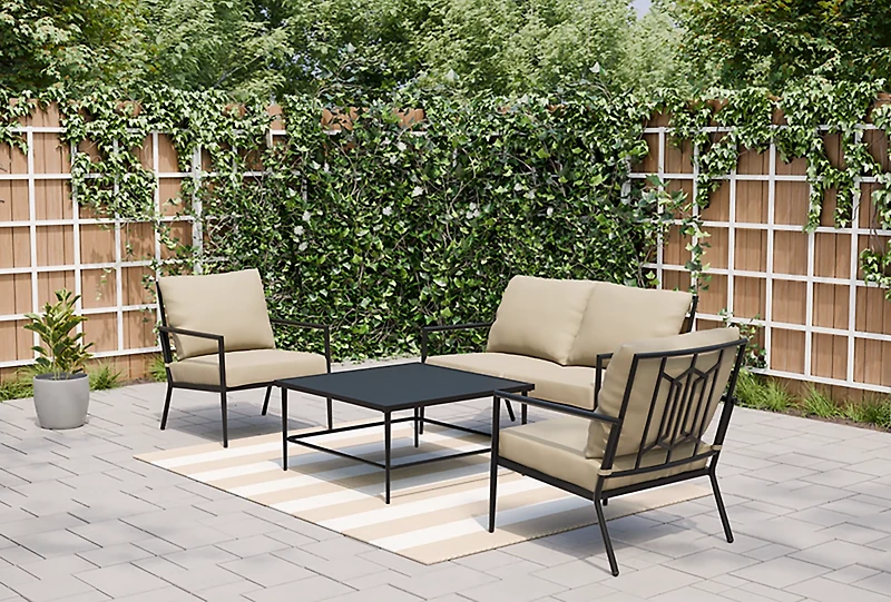 Mosaic Livingston 4-Piece Garden Conversation Set