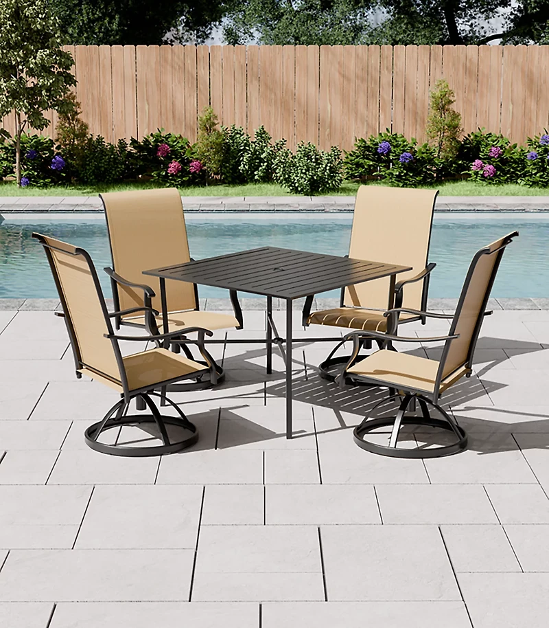 Mosaic Livingston 5-Piece Sling Swivel Dining Set