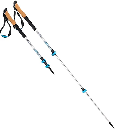 Cascade Mountain Tech Aluminum Quick-Lock Trekking Poles with Cork Grip