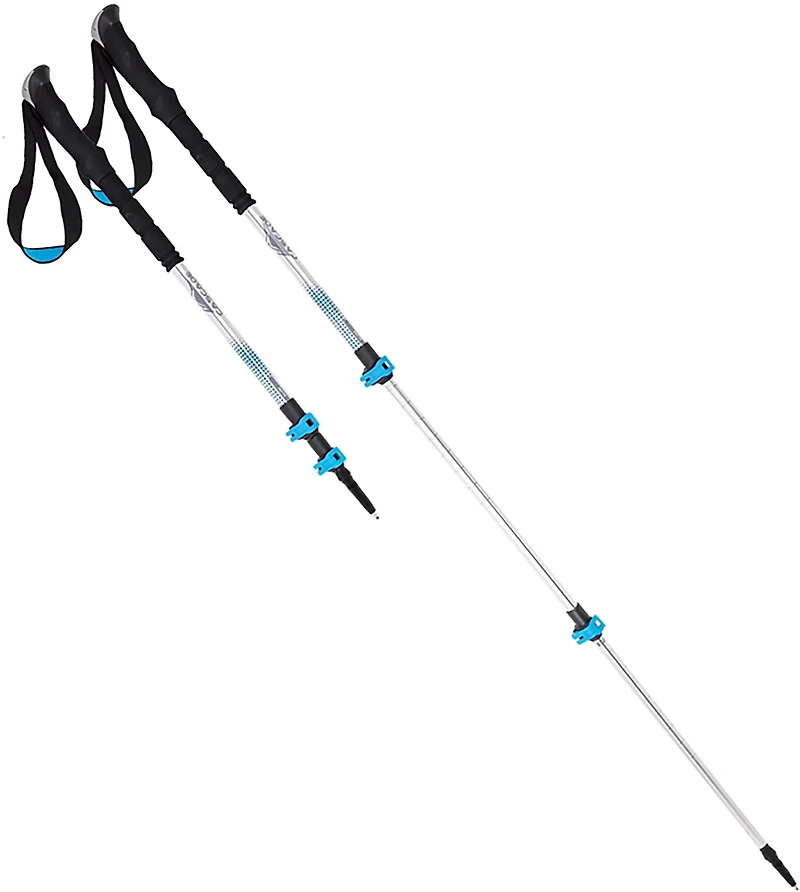 Cascade Mountain Tech Aluminum Folding Quick-Lock Trekking Poles with EVA Grip