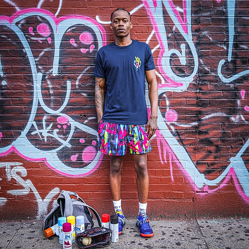 Baseball Lifestyle 101 Adult Graffiti Crown Shorts