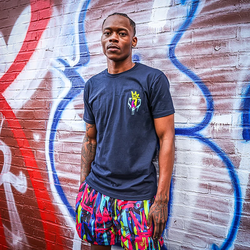 Baseball Lifestyle 101 Adult Graffiti Crown Graphic T-shirt