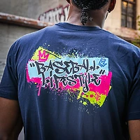 Baseball Lifestyle 101 Youth Graffiti Crown Graphic T-shirt