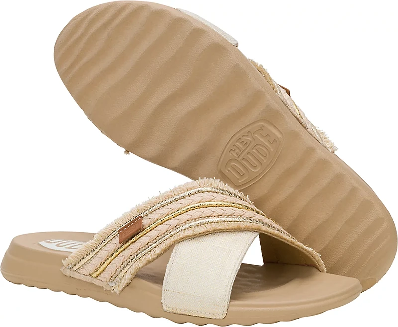 Hey Dude Women's Christi Slide Novelty Fringe Sandals
