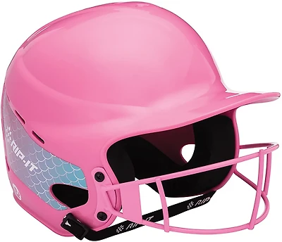 RIP-IT Girls' Play Ball Ombre Mermaid Softball Batting Helmet